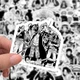 Набір аніме наклейок Ван Пис (One Piece) — 50 шт. чорно-білі вінілові стікери - зображення 4