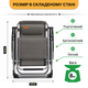 Усиленный шезлонг до 150 кг LEOBRO Zero Gravity Premium Plaid (LB-1140) - изображение 9