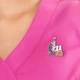 Значок (пин) BROCHE брошь бижутерия Медицина Микроскоп с колбами разноцветный BRGV114821 - изображение 3