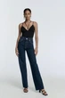 Боді з перехресними тонкими бретелями чорного кольору Zara розмір М - зображення 2