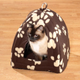 Мягкий домик для собак и кошек, Pet Hut White, Коричневый / Спальное место для животных / Будка-лежанка мягкая - изображение 1