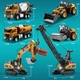 Набор игрушечных машинок Chiyu Toys, сплав, экскаватор/миксер/кран - изображение 4