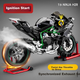 Chiyumoxing 1:6 Kawasaki H2R Модель мотоцикла, електричний спрей для вихлопних газів Модель автомобіля зі сплаву іграшка, подарунок для хлопчиків - изображение 2