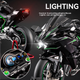 Chiyumoxing 1:6 Kawasaki H2R Модель мотоцикла, електричний спрей для вихлопних газів Модель автомобіля зі сплаву іграшка, подарунок для хлопчиків - изображение 4
