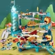 Детская игрушка AoZhiJia для мальчиков 3-6 лет: трек с динозаврами и парковка для машинок - изображение 4