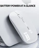 Бездротова миша inphic M1P (White) — акумуляторна безшумна мишка 1600 DPI, 2.4G USB, ультратонка та портативна. - изображение 4