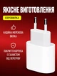 Мережевий зарядний пристрій USB Type-C 20W 3A з швидкою зарядкою для iPhone та смартфонів Samsung Meizu Xiaomi Huawei OPPO Vivo Google, Блок живлення (USB-C) EU Білий - зображення 4