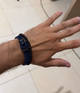 Двошаровий чоловічий браслет Bangle Hook + Beads, браслет на удачу Чорний - зображення 3