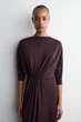 Сукня жіноча COS gathered-waist draped midi dress 1292719002 M Бордовий - зображення 2