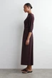 Сукня жіноча COS gathered-waist draped midi dress 1292719002 M Бордовий - зображення 3