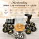 Набор для копчения коктейлей Bartending Premium Light — светлый шестигранный смокер, 8 видов щепы, турбо-зажигалка, стакан 295 мл, 6 камней для виски, пепельница - изображение 1