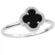 Кольцо серебряное Клевер с ониксом и фианитами Silver Style 19 р. (112116.80 sku:2300104031343) - изображение 4
