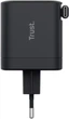 Зарядний пристрій Trust Maxo 25805 2xUSB-C 65W PD Retractable (8713439258059) - зображення 1