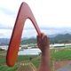 Деревянный бумеранг. Бумеранг из липы. Оранжевый бумеранг. Wooden boomerang - изображение 2