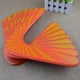Деревянный бумеранг. Бумеранг из липы. Оранжевый бумеранг. Wooden boomerang - изображение 4