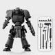 Екшн-фігурка-конструктор Galactic Warden рухома 13 см зі зброєю Чорний - зображення 1