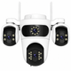 Поворотная уличная IP Wifi камера видеонаблюдения iCSee 9MP PTZ, 3 объектива, A35W - изображение 2