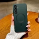 Чохол силіконовий з магнітом протиударний Case with MagSafe для Samsung Galaxy S24 FE (Samsung S24FE) dark green - зображення 1