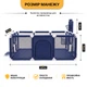 Дитячий манеж з металевим каркасом LEOBRO Multisport 120 x 180 см Синій (LB-1138) - зображення 5