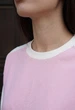 Лонгслив женский стаф розовый белый оверсайз Staff if pink & white oversize M (402606) - изображение 3