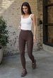 Жіночі лосини стаф коричневі спортивні Staff zip brown XS (402667) - зображення 1