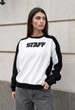 Женский Свитшот Staff Черно-белый Оверсайз С Логотипом Staff Logo Black & White Oversize M (402658) - изображение 5