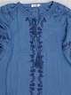 Женская блузка-вышиванка голубая с вышивкой, 2XL (Q6155) - изображение 6