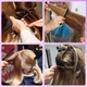 Набор щеток HEYMKGO 8 шт для укладки волос, slick-back, начес, rat tail comb, зажимы, черный - изображение 5
