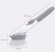 Губка для миття посуду з дозатором CLEANER BRUSH, губка-щітка з ручкою для мийного засобу (AZD-5658) - зображення 3