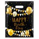 Пакети для солодощів 16х25 см Happy birthday з тисненням фольгою Упаковка 10 штук Чорний - изображение 3