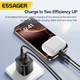 Сетевое зарядное устройство Essager ES-CD54 20W USB Type-C PD + USB-A, быстрая зарядка, адаптер питания 110–240V, EU Plug черное - изображение 5