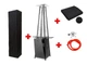 Газовый обогреватель Pyramid Black GRILLI 777415 13 кВт нержавеющая сталь 227х52х52 см черный - изображение 1