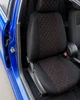 Чехлы на сиденья для FIAT Tipo (II) (Фиат Типо II), универсальные, ткань + алькантара, комплект, черные с красной строчкой - изображение 3