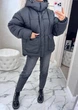 Женская зимняя куртка оверсайз со съемным капюшоном KM 30044 XL - 2XL Черный (К - 30044/2 C ) - зображення 5