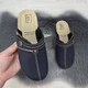 Тапочки женские для дома Inblu темно-синие эко-кожа на танкетке 36р (22,7 см) 8558 - изображение 5