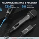 Беспроводные микрофоны TONOR TW520 UHF, комплект 2 шт с приемником, аккумуляторные - изображение 5
