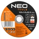 Отрезной круг по металлу и нержавейке NEO Tools 08-722 125×1,0×22,2 мм 100 шт в ведре - изображение 2