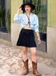 Юбка короткая летняя женская Uniqlo 188367697 M Черная (1161682579) - изображение 3