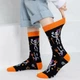 Яскраві високі шкарпетки з принтом Хелловін Honey Fashion Accessories 37-43р чорний (1-80/7) - изображение 1