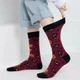 Яскраві високі шкарпетки з принтом Хелловін Honey Fashion Accessories 37-43р бордовий (1-80/10) - изображение 1