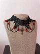 Ажурний чокер на шию у стилі готика з хрестиком і ланцюжками Honey Fashion Accessories чорний (12-396) - зображення 3