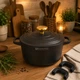 Каструля з мармуровим покриттям та металевою кришкою 28х13 см 6.5 л Edenberg EB-12095 Чорний (EB-12095) - зображення 1