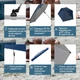 Портативна парасолька-кліпка Sport-Brella Versa-Brella UPF 50+ з універсальним затискачем та поворотом на 360 градусів, темно-синя (1203) - зображення 8
