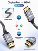 Кабель DisplayPort - HDMI 4K 60 Гц в оплетке SmartG 2м - изображение 3