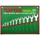 Набор рожковых ключей TOPTUL GAAA1206 серебристый 12 единиц двухсторонних 6-32 мм в зеленом чехле (112-163-GAAA1206) - изображение 1