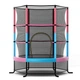Квадратный детский батут Costway 165×165×165 см с сеткой и двумя кольцами - изображение 1