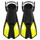 Ласты тренировочные короткие с открытой пяткой Cima 7646 размер XL (42-47) Black-Yellow - изображение 1