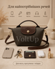 Сумка Longchamp Mini Le Pliage Pouch хаки - маленькая женская кроссбоди с коричневым клапаном и длинным ремнем - изображение 3