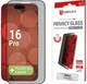 Конфіденційне захисне скло Displex Privacy Full Cover для смартфона Apple iPhone 16 Pro (4028778123727) - зображення 1