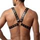 Мужская портупея Art of Sex - Spartacus, натуральная кожа, цвет черный, размер XS-M (SX3532) - изображение 2